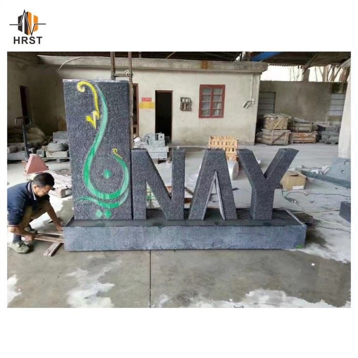 Letters water fountains