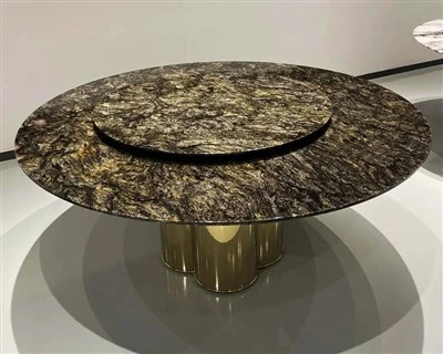 Diamantmarmor runt bord